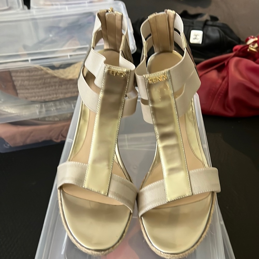 Fendi never worn wedges 2 pairs sold separately black gently worn